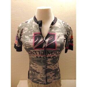 Women's Cycling Jersey Short Sleeve Full Zip Pockets Biking - Large